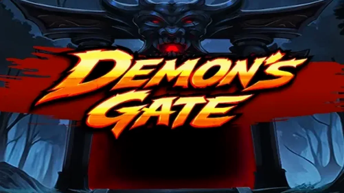 Demon’s Gate slot interface com portal sombrio e runas brilhantes