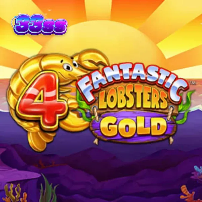 Interface do jogo 4 Fantastic Lobsters Gold com lagostas e elementos oceânicos